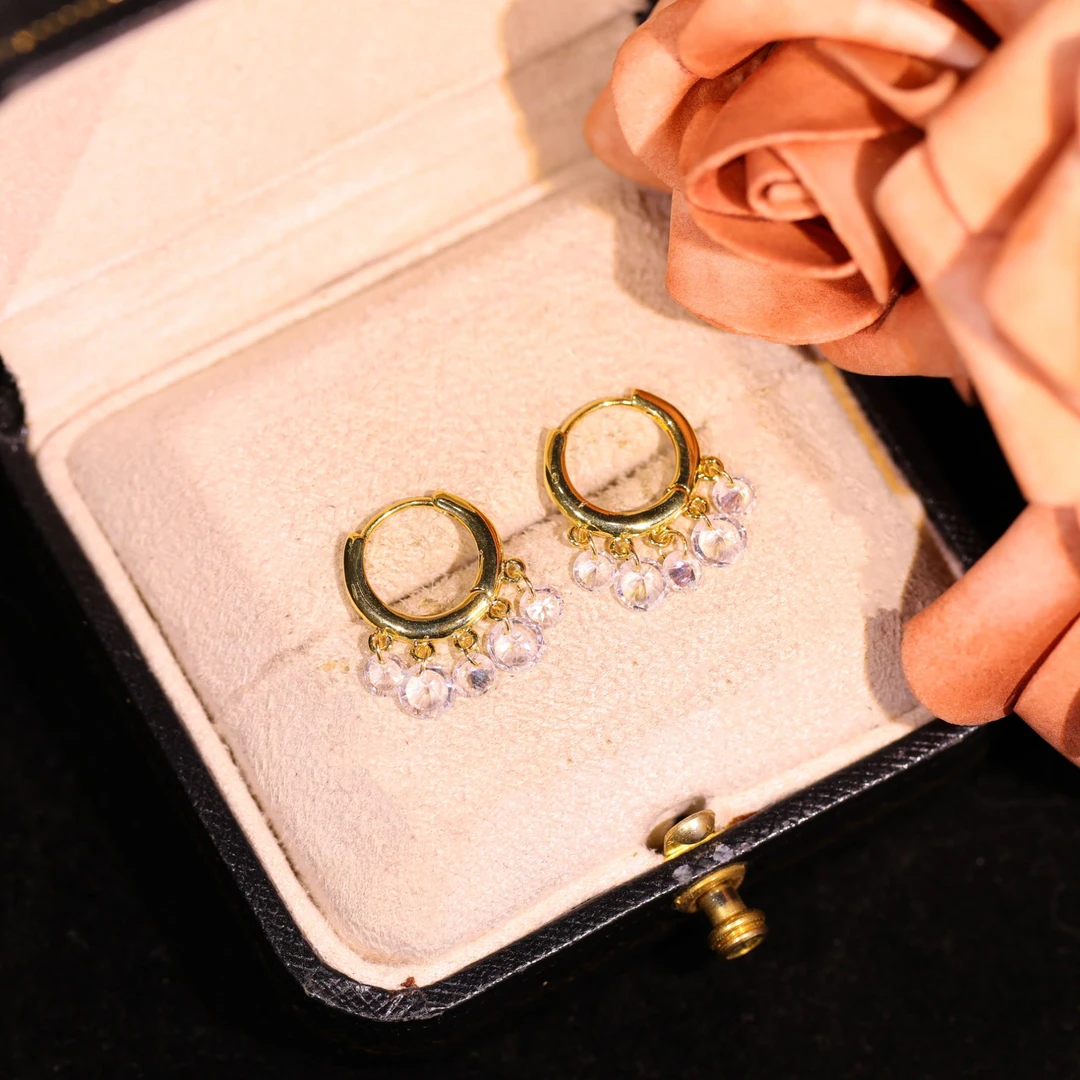 铜合金耳饰 【垂帘】时尚轻奢气质百搭高级小众设计感耳饰RH1026