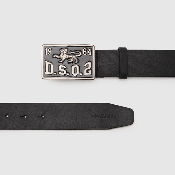 DSQUARED2 D2二次方牛皮logo老虎男腰带皮带BEM027604600001CHA