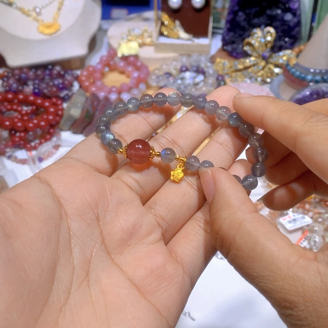 手链月光石未镶嵌灰月光设计款