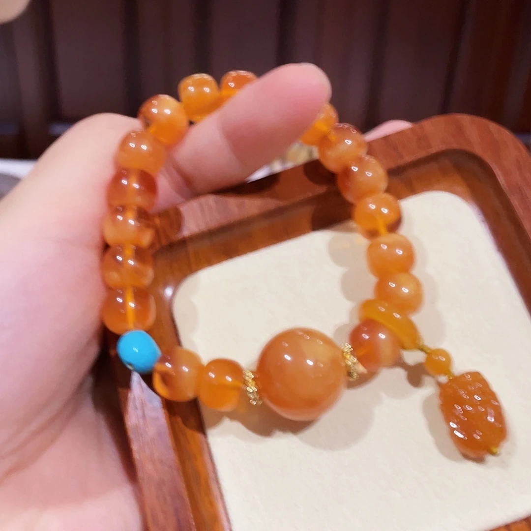 未镶嵌蜜蜡手链手串