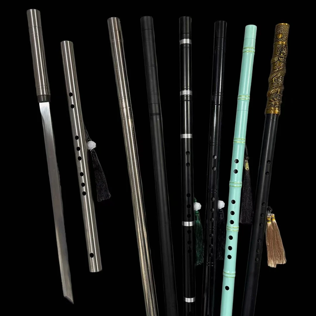 龙泉刀剑【箫笛唐横刀】一体成型可反接高锰钢唐横刀工艺品（未开刃）