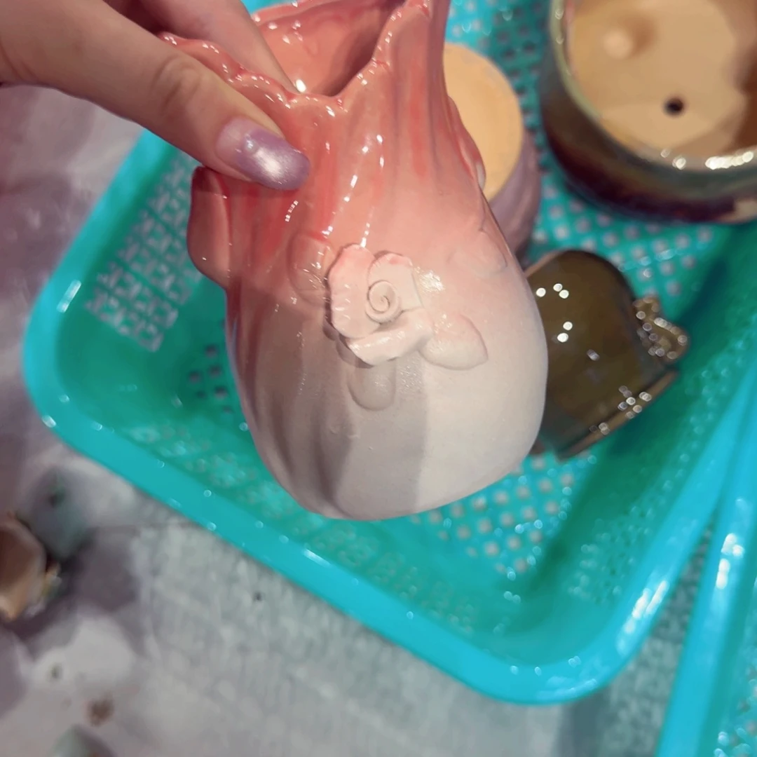 紫砂花盆粗陶精雕