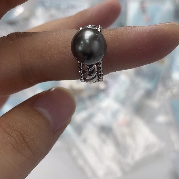 海水珍珠手绳银S925镶嵌