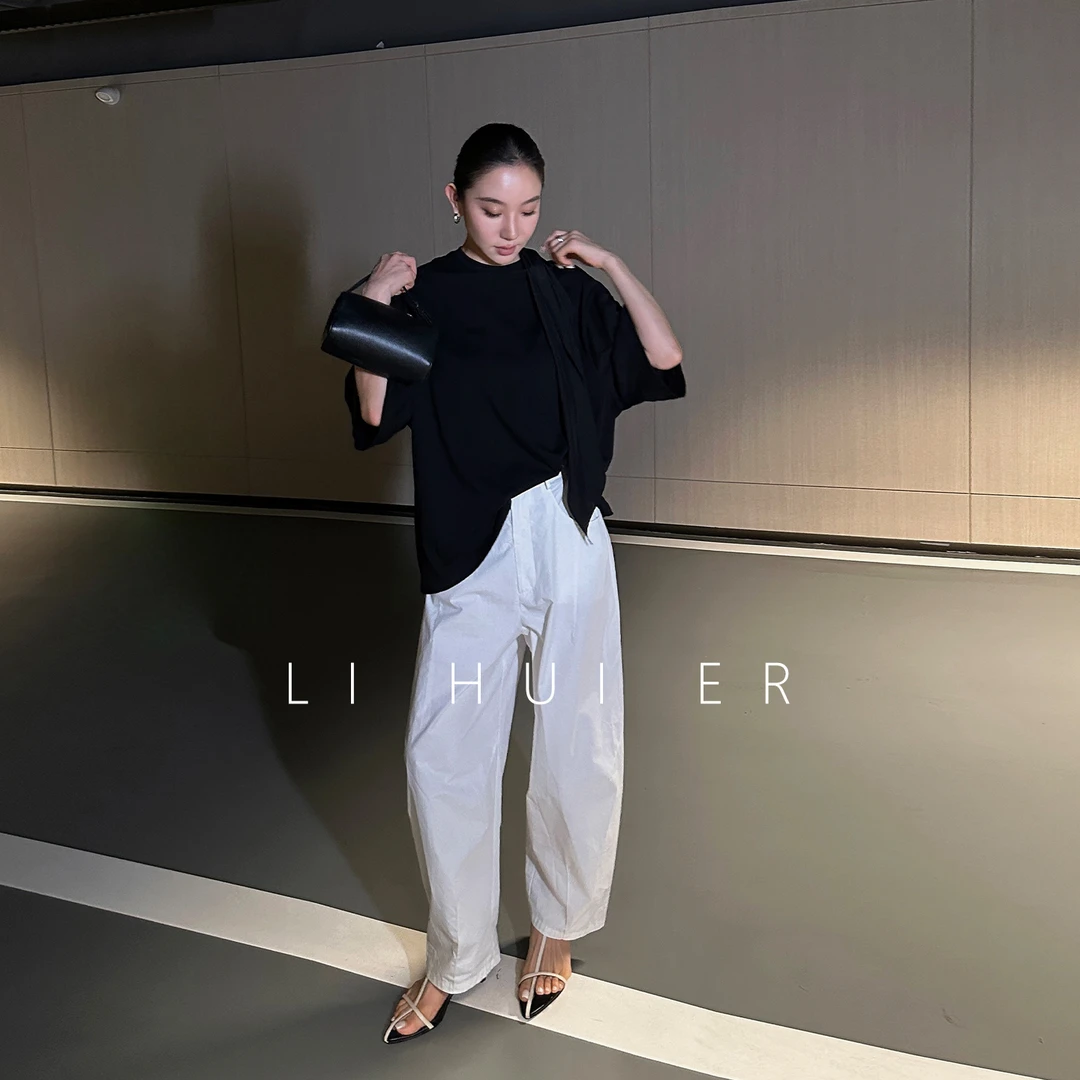 LiHuiEr李慧儿【赫尔曼】2025显瘦高级气质小众女夏季休闲裤25A136