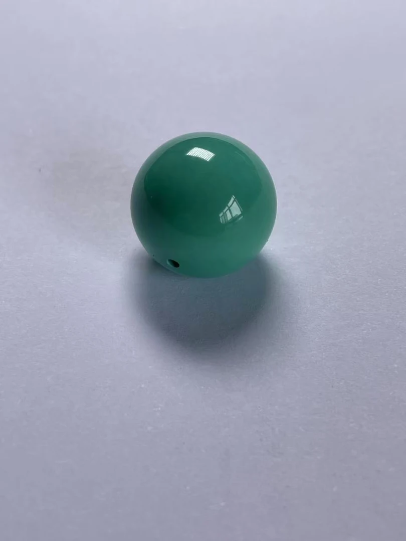 湖北特色纯手工原石原料高瓷6-20mm绿圆珠配珠