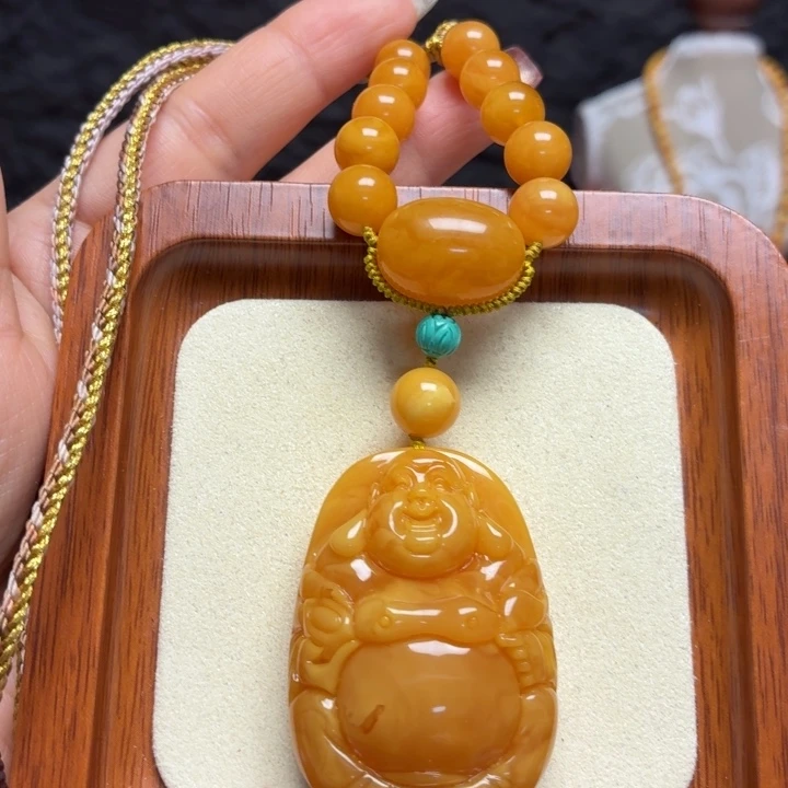 蜜蜡未镶嵌颈饰项链