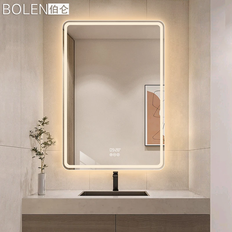 BOLEN智能灯镜浴室镜家用卫浴卫生间镜子壁挂墙触摸屏背光台盆镜