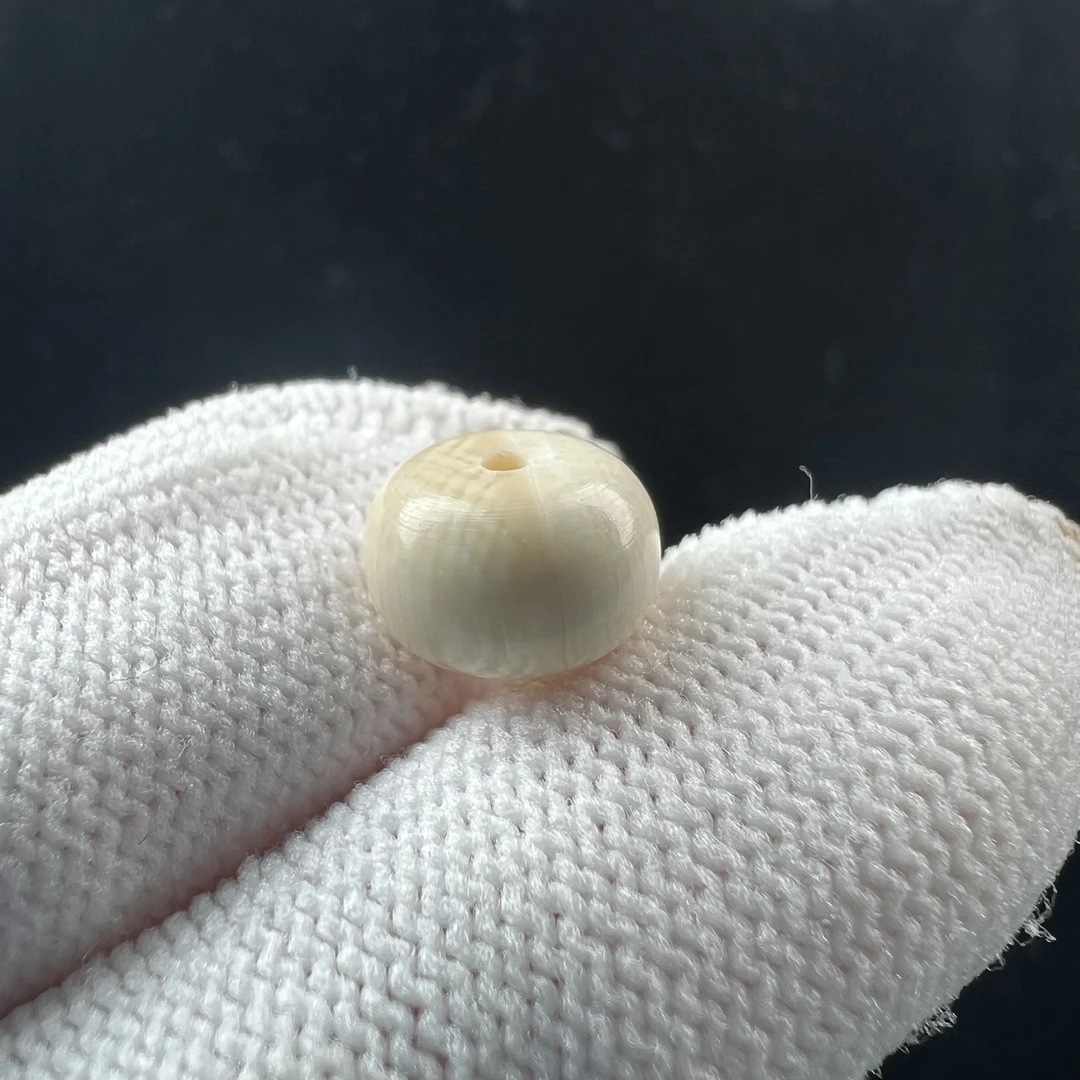 A4211天然猛犸牙扣子10X7mm支持鉴定 假一罚四