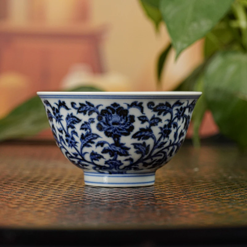 【瓷见如故】舜瓷折枝牡丹花杯sc214