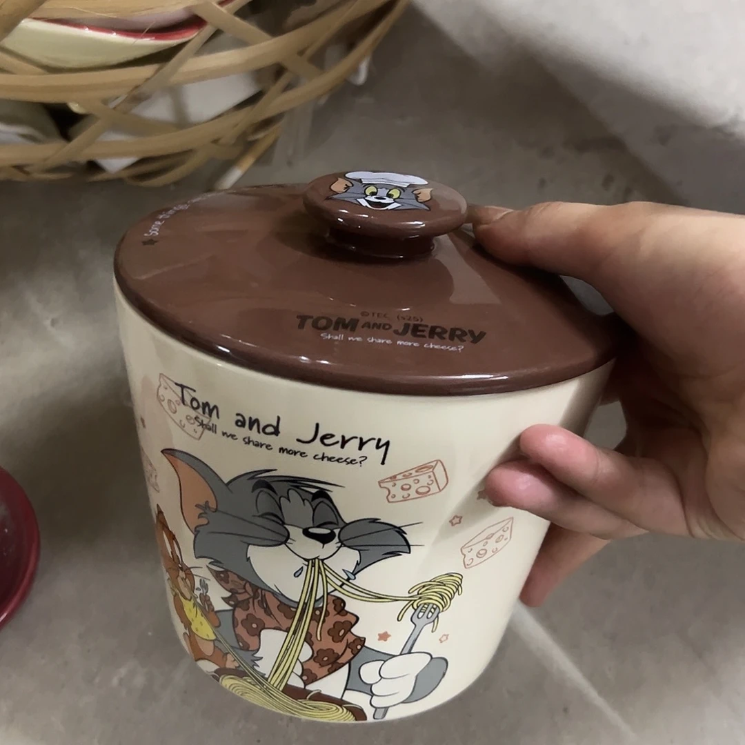 搪瓷正品猫和老鼠泡面桶带礼盒