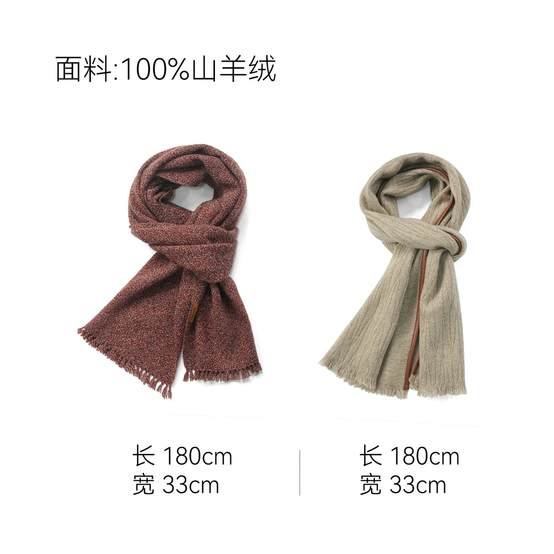 ERZ墨小墨|复古时尚千鸟格山羊绒围巾女士披肩加厚流苏保暖 25444