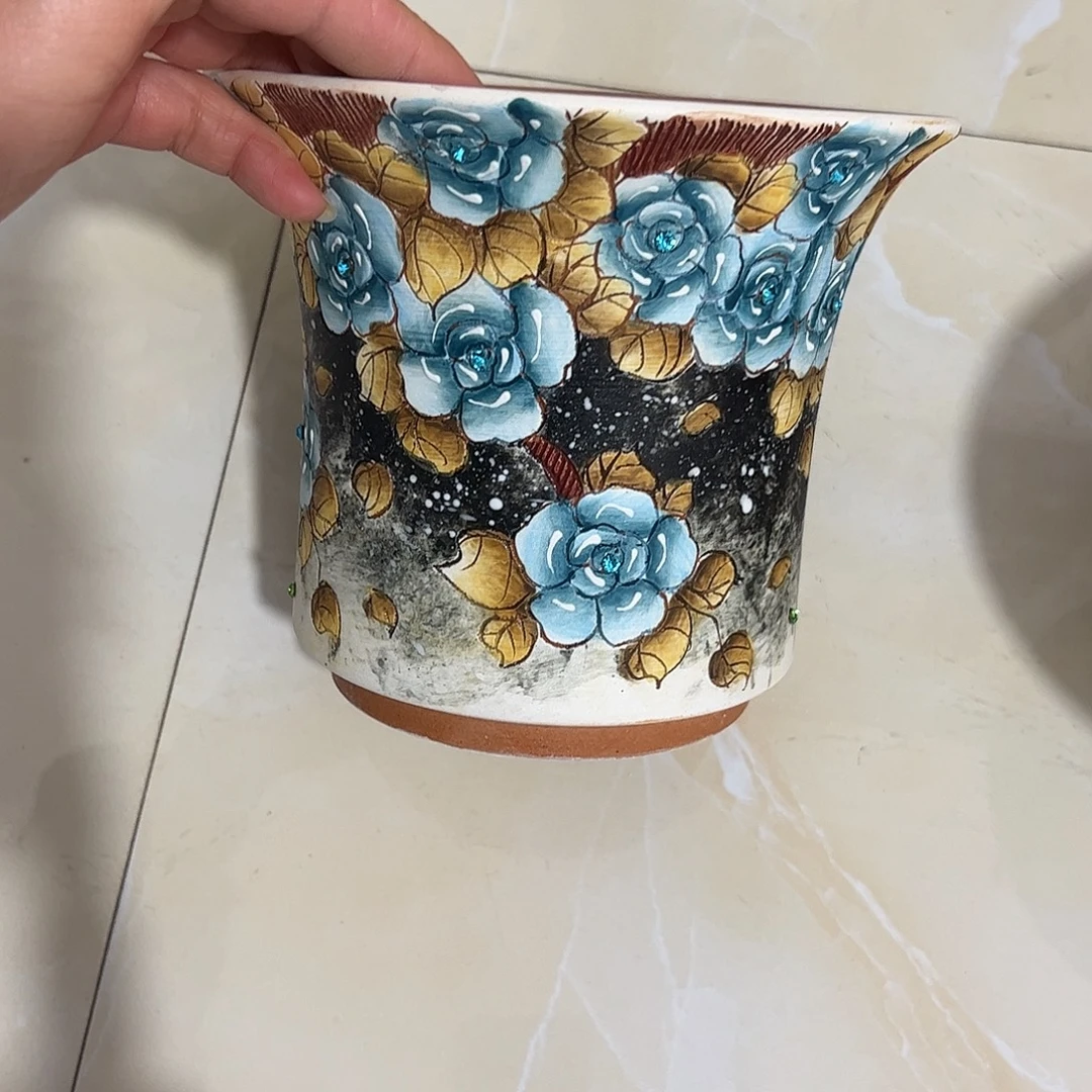 景德镇炫彩手绘口17高14.5