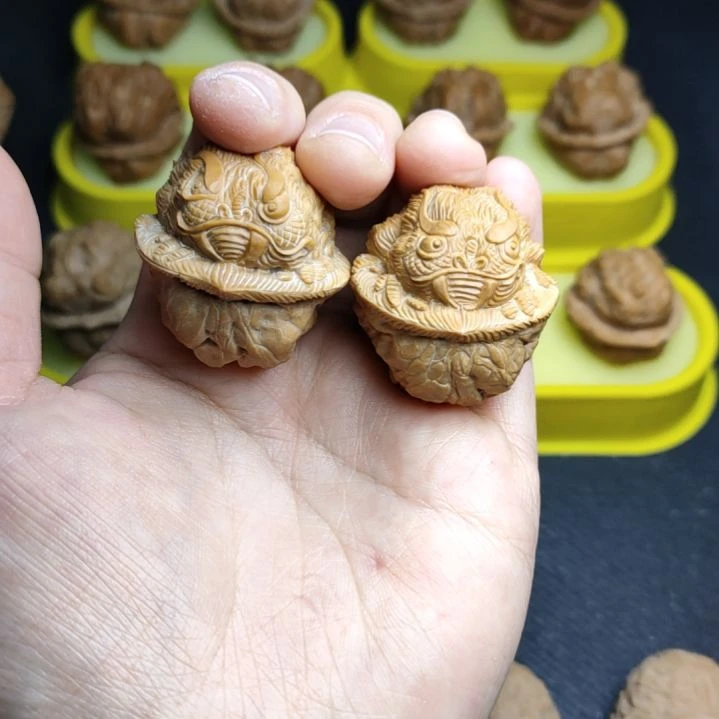 手串/手链核桃纯手工雕刻龙蟾33