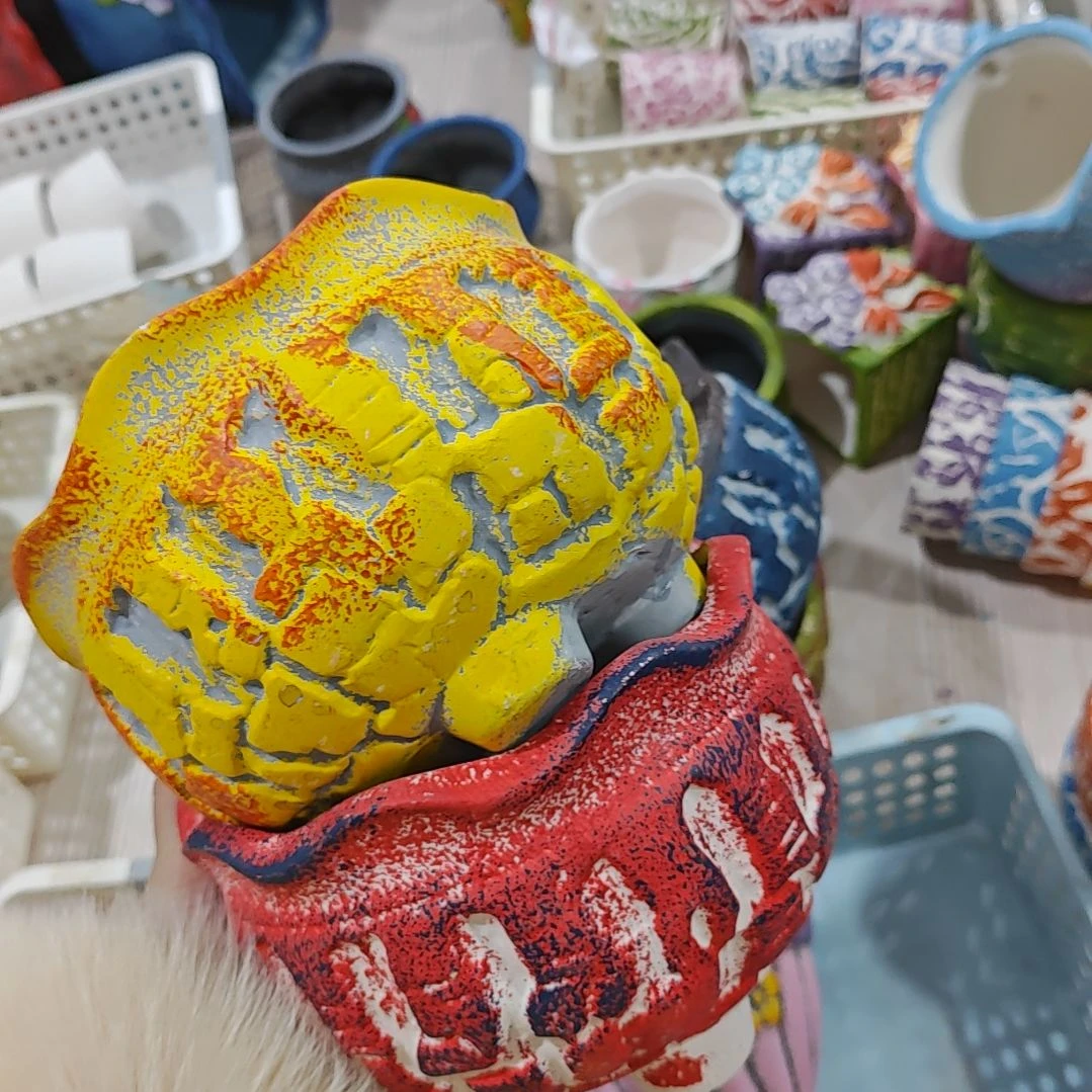 红陶吸水透气的白陶花盆凑满12发货