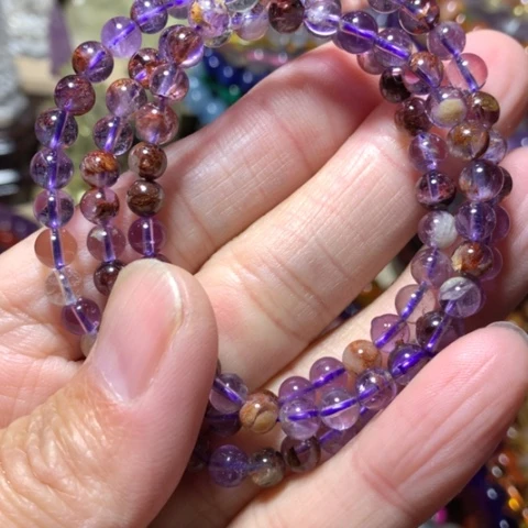 紫晶手串未镶嵌5mm三圈手链