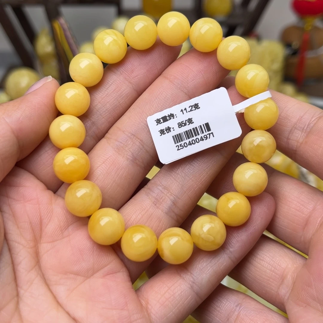 手串蜜蜡未镶嵌10+圆珠手串
