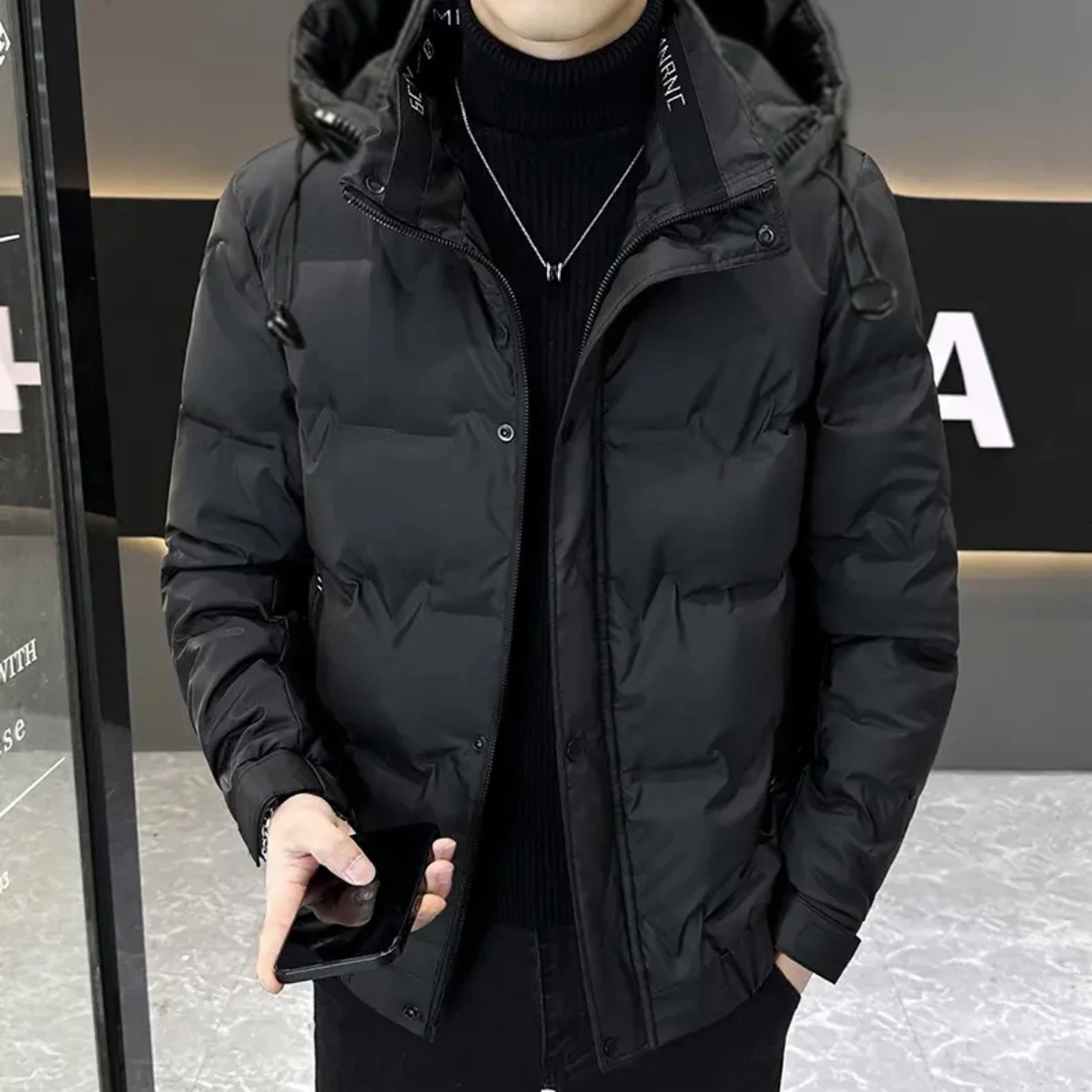 冬装连帽保暖加厚防寒服韩版冬季外穿潮保暖男装夹克秋冬