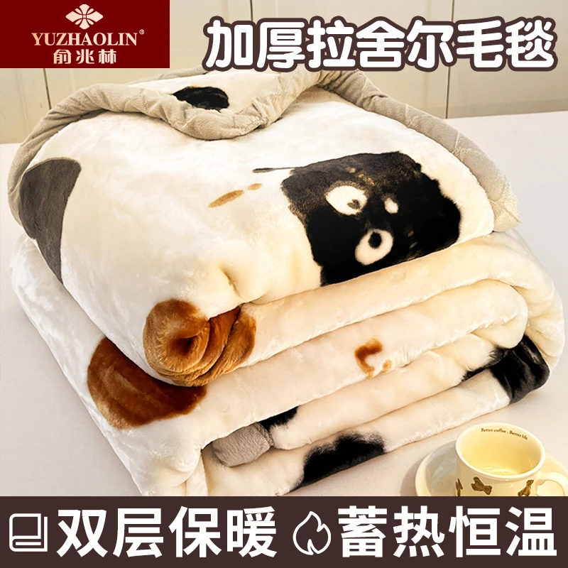 拉舍尔毛毯被子加厚冬季秋冬家居午睡办公室沙发毯盖毯学生宿舍毯