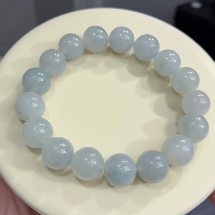 未镶嵌手链翡翠冰胶蓝底飘花卡12