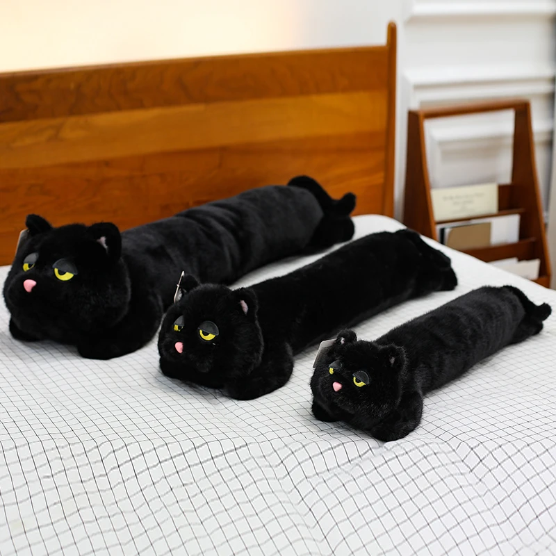 可爱黑猫公仔毛绒玩具猫咪玩偶儿童安抚睡觉抱枕男送女孩生日礼物