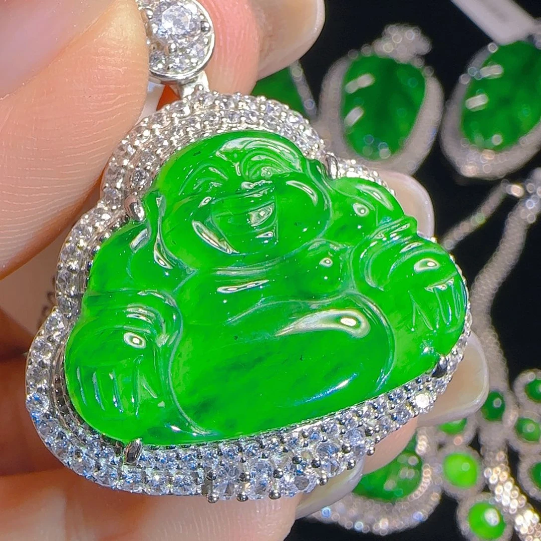 翡翠吊坠(赠链)银S925镶嵌