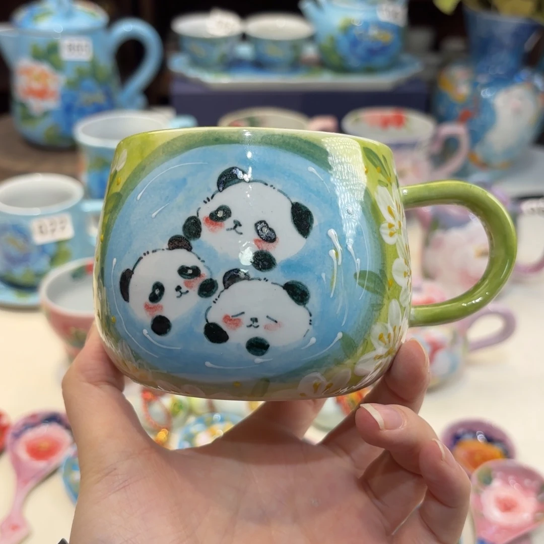 景德镇手绘高温釉下彩陶瓷茶具