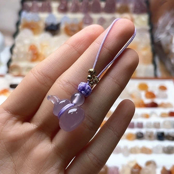玛瑙/玉髓未镶嵌玛瑙葫芦挂饰