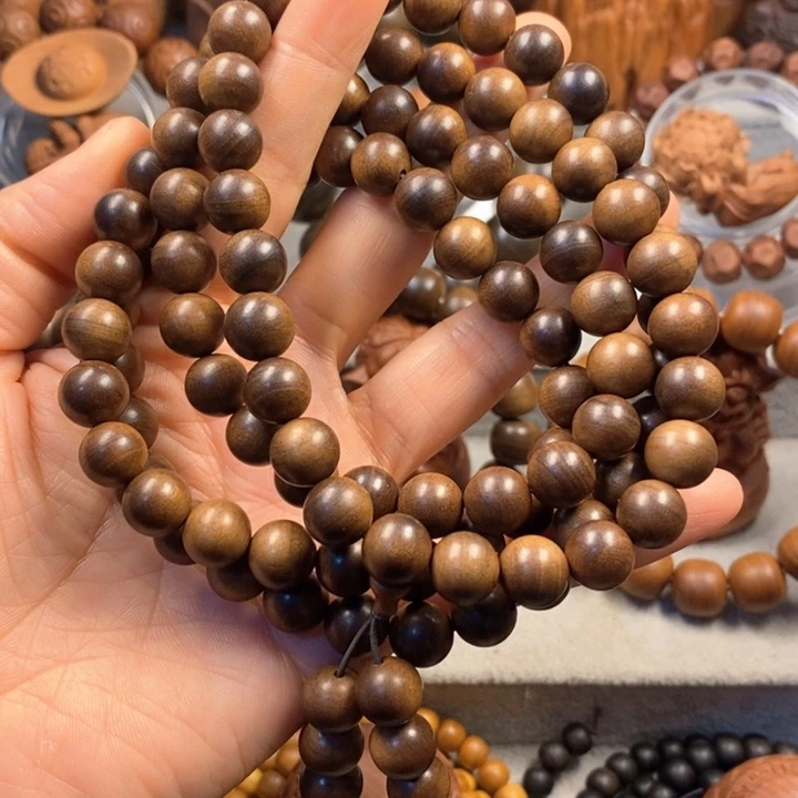 老***-檀香木手串/手链老山檀奶香味1.0红黑沉水