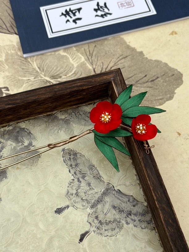 清旖 原创手作 非遗绒花 古风汉服旗袍发饰