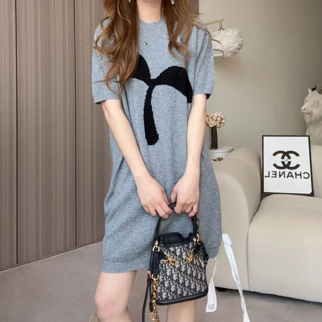 【春日嫩芽】255006早春新款提花长款羊绒裙子洋气百搭