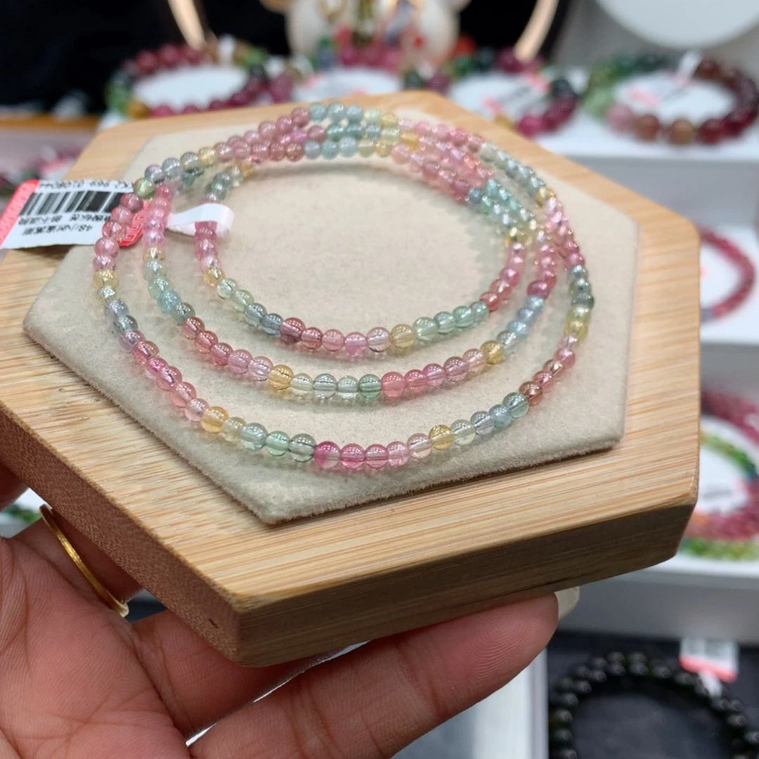 碧玺手链未镶嵌       3mm。