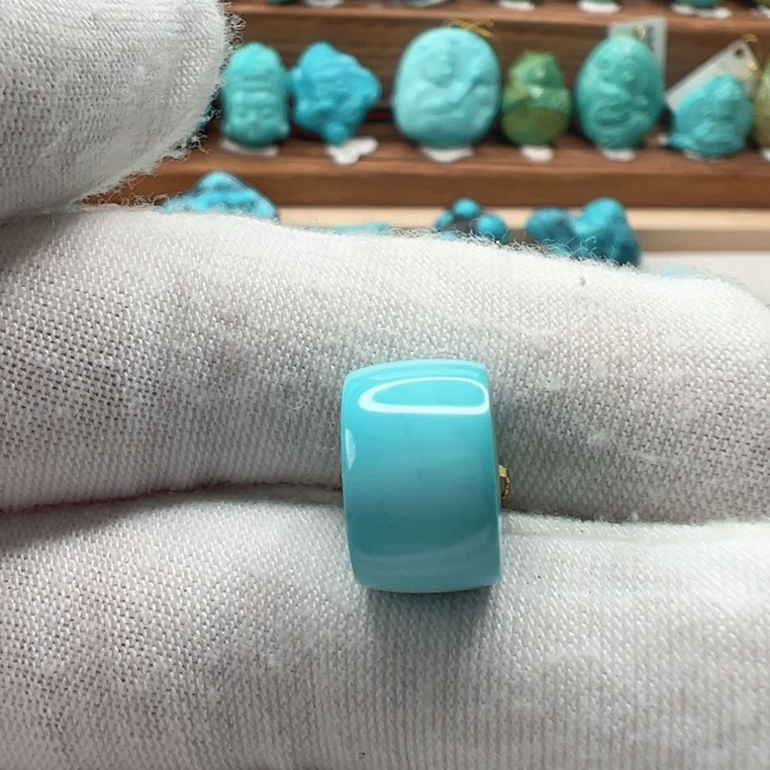 绿松石未镶嵌直切珠12.4mm