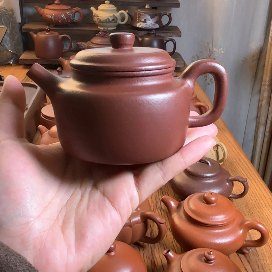 茶壶紫砂半手工紫泥德中150cc