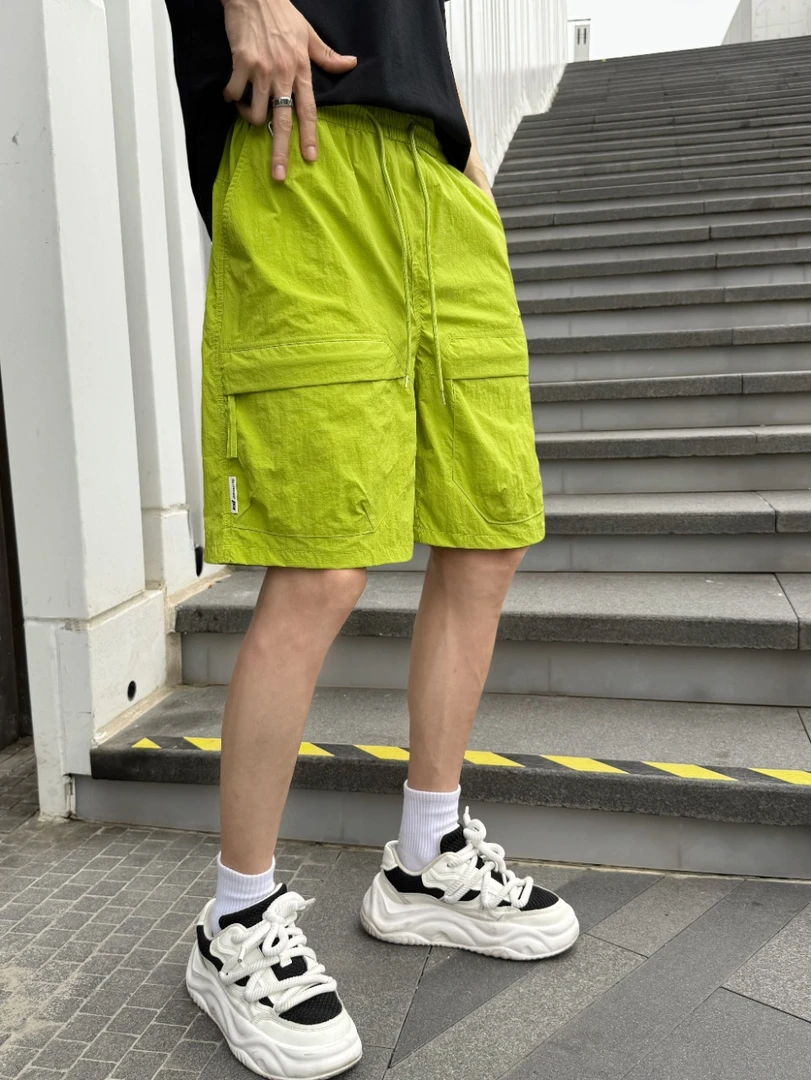 夏季新款男士锦纶速干短裤薄款时尚休闲裤百搭潮流多口袋3993