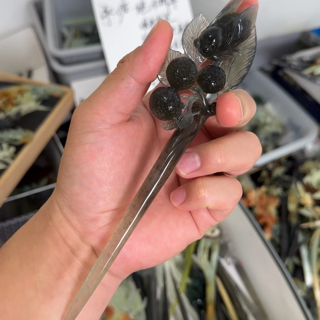 岫玉未镶嵌发饰明君玉簪就是好看