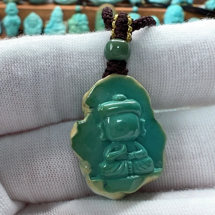 绿松石未镶嵌无相佛