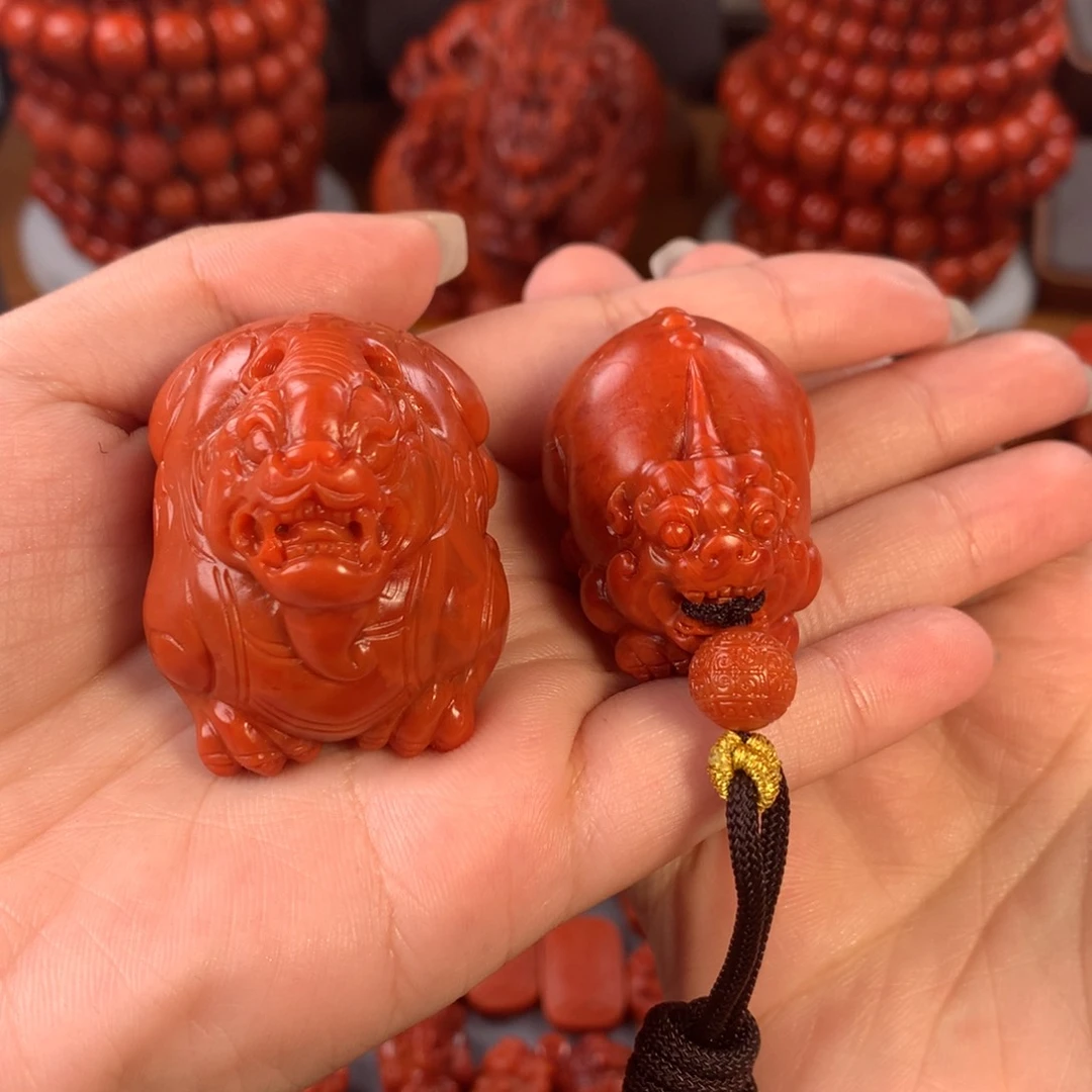 南红玛瑙天然川料瓦西貔貅未镶嵌东*