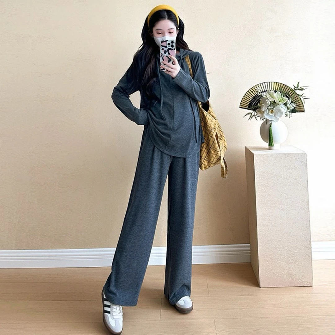 2025春季新款孕妇两件套套装运动洋气休闲减龄春秋