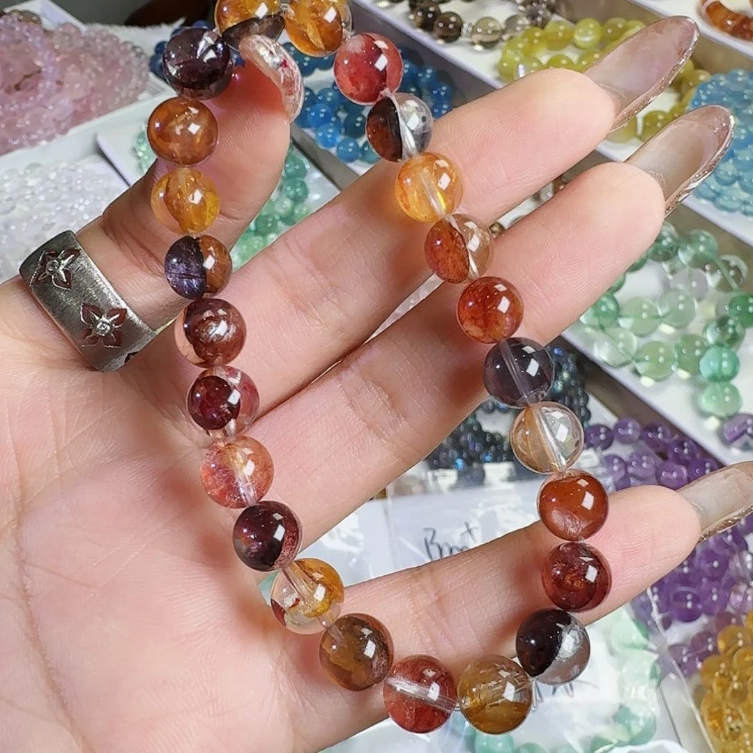 水晶手镯未镶嵌一*?锦鲤胶花8