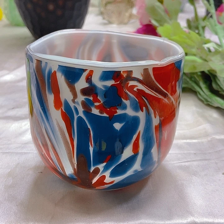 复合琉璃花瓶高11口11