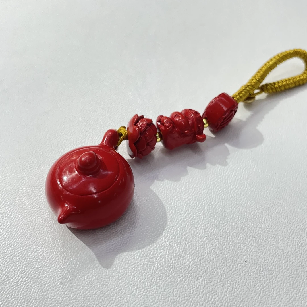 含辰砂工艺品把把壶朱砂挂件B150 Zs