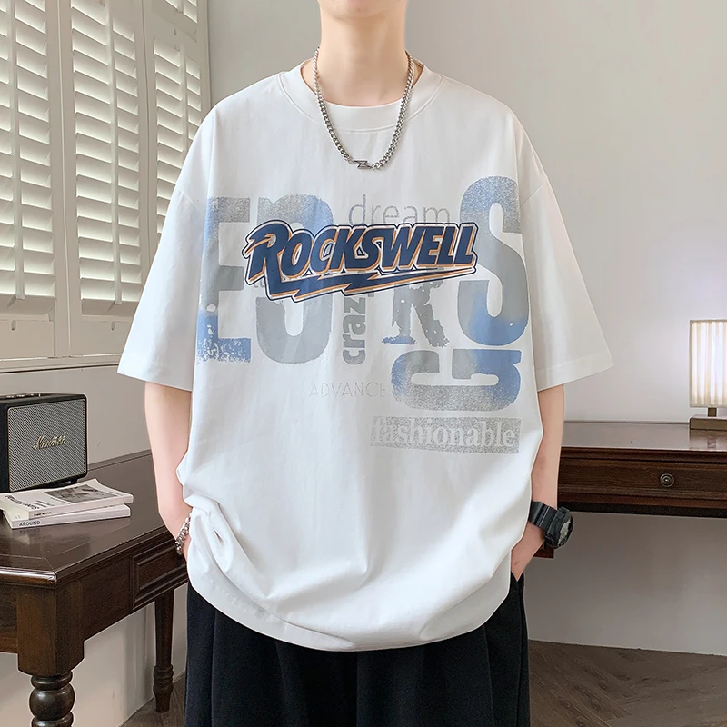 青少年夏季短袖T恤男大童半袖初中高中学生15-18岁新款帅气夏装