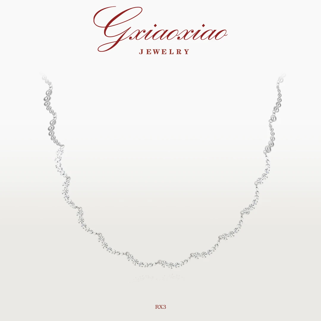 G XIAOXIAO 镀K金 【月亮湾】气质时尚简约素款百搭项链 RX3