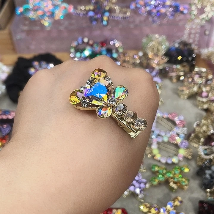 铁合金皮质边夹香槟