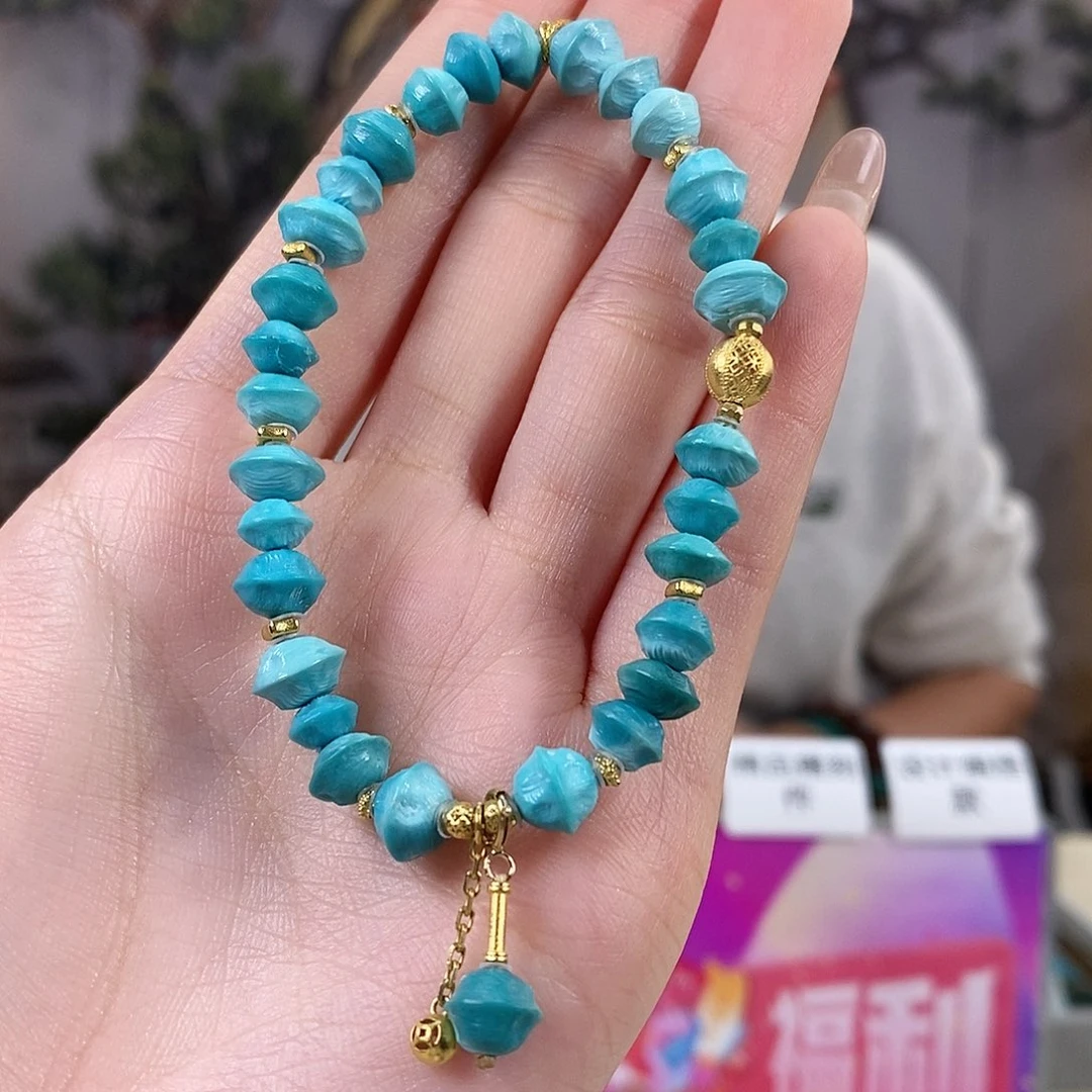 绿松石18K金镶嵌珠宝奇石