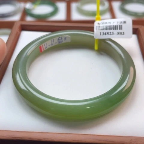【闪购商品】未镶嵌手镯和田玉链接65。55-56