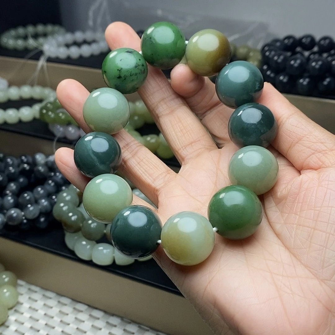 和田玉未镶嵌手链卡20