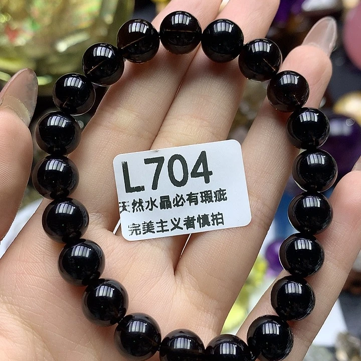 未镶嵌珠宝半成品水晶六芒星黑水晶10mm