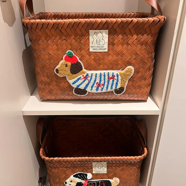 【新家的100个快递】收纳筐仿藤编脏衣服杂物篮子高颜值整理箱子