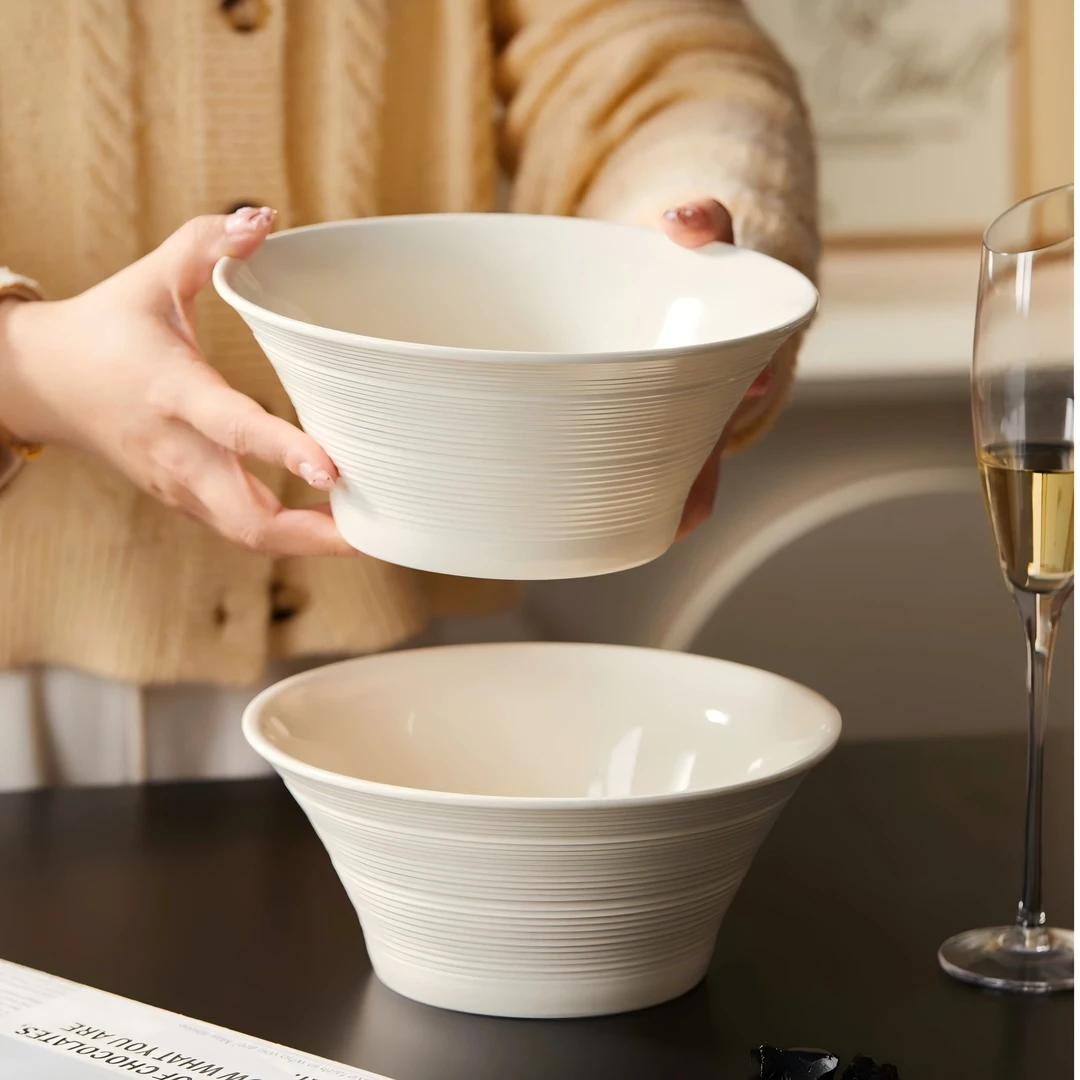 【流森系泡面碗】8英寸陶瓷面碗 家用泡面碗汤碗 耐高温创意餐具